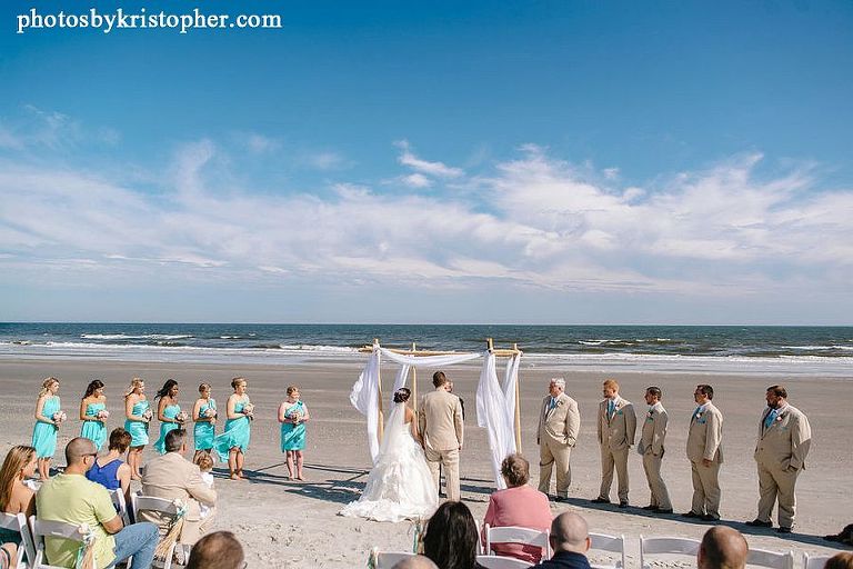 Ocean Isle beach wedding ceremony 